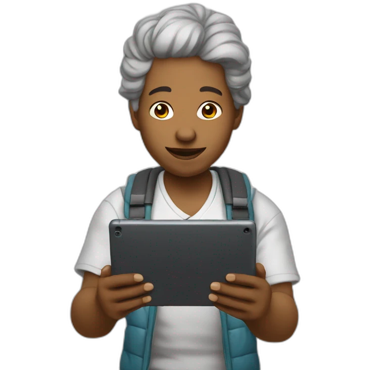 Pepa jugando con tablet emoji