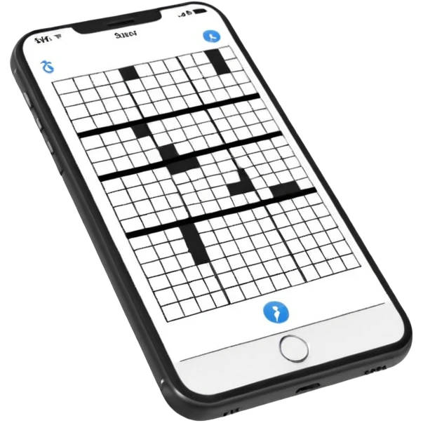 Crosswords on cellphone emoji