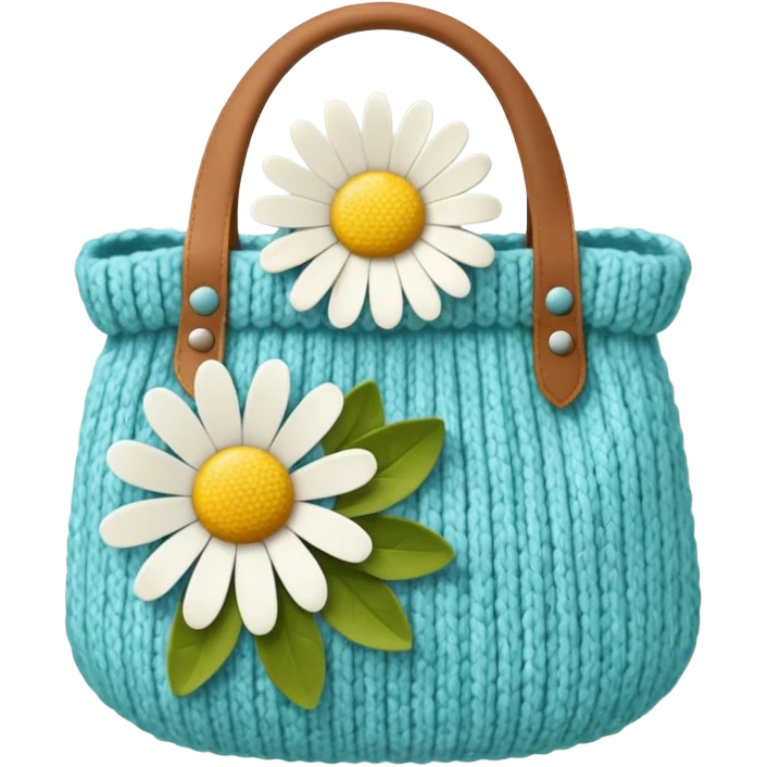 flower daisy Knitted Bag emoji