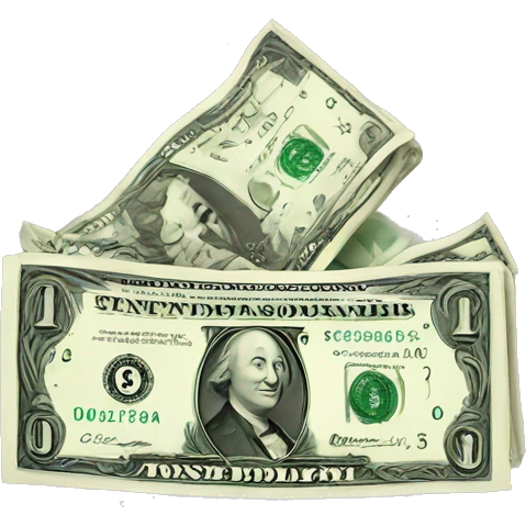 single dollar money icon emoji