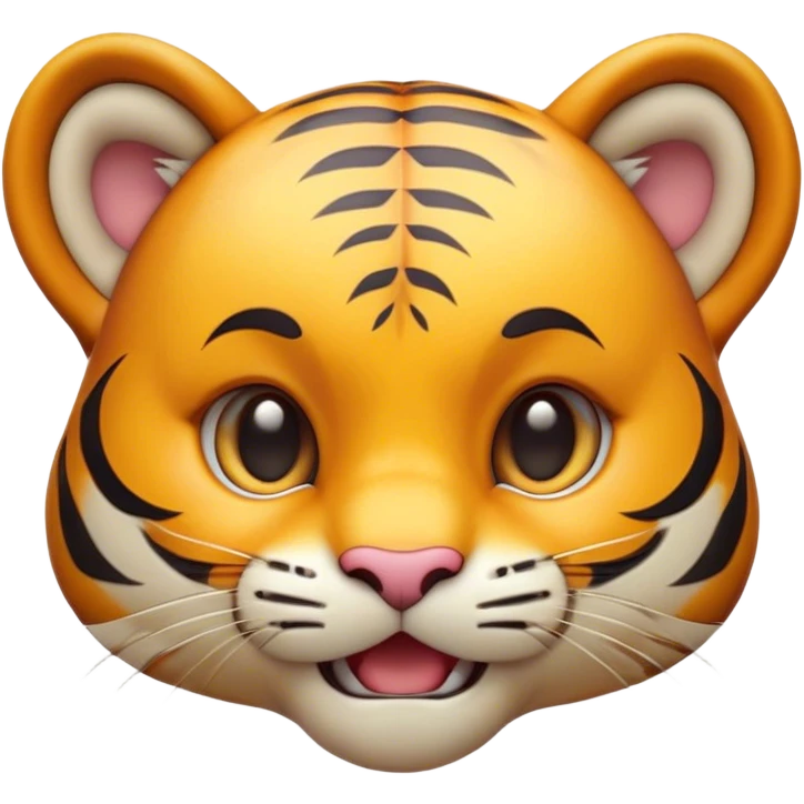 Cinematic Comical Tiger Cub Portrait Emoji, Head tilted dramatically with an exaggeratedly shocked expression, featuring a compact, endearing build with wide, comically expressive eyes full of humorous disbelief, Simplified yet hilariously expressive features, highly detailed, glowing with a slightly sassy wild glow, high shine, dramatic yet playful, stylized with an air of quirky feline attitude, soft glowing outline, capturing the essence of a meme-worthy tiger cub that looks ready to side-eye its way into viral fame! emoji