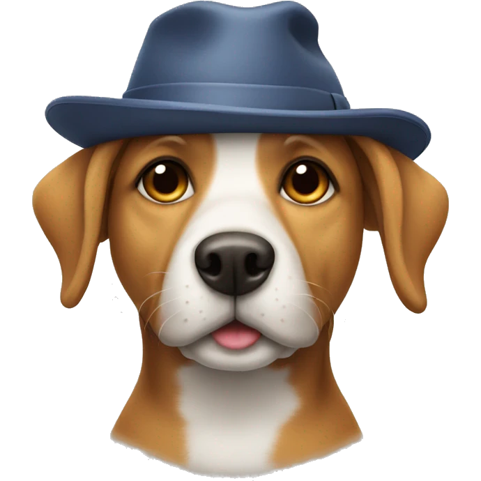 dog with hat emoji