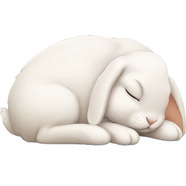 Bunny sleeping emoji