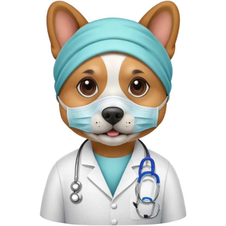doctor dog Wearing Medical Mask emoji