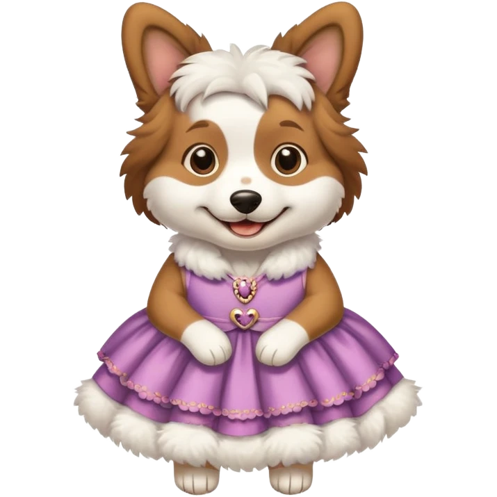 Dog in a dress emoji