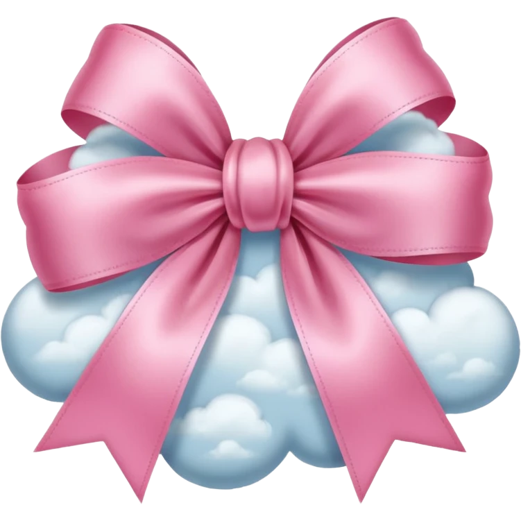 pink bow + cloud emoji
