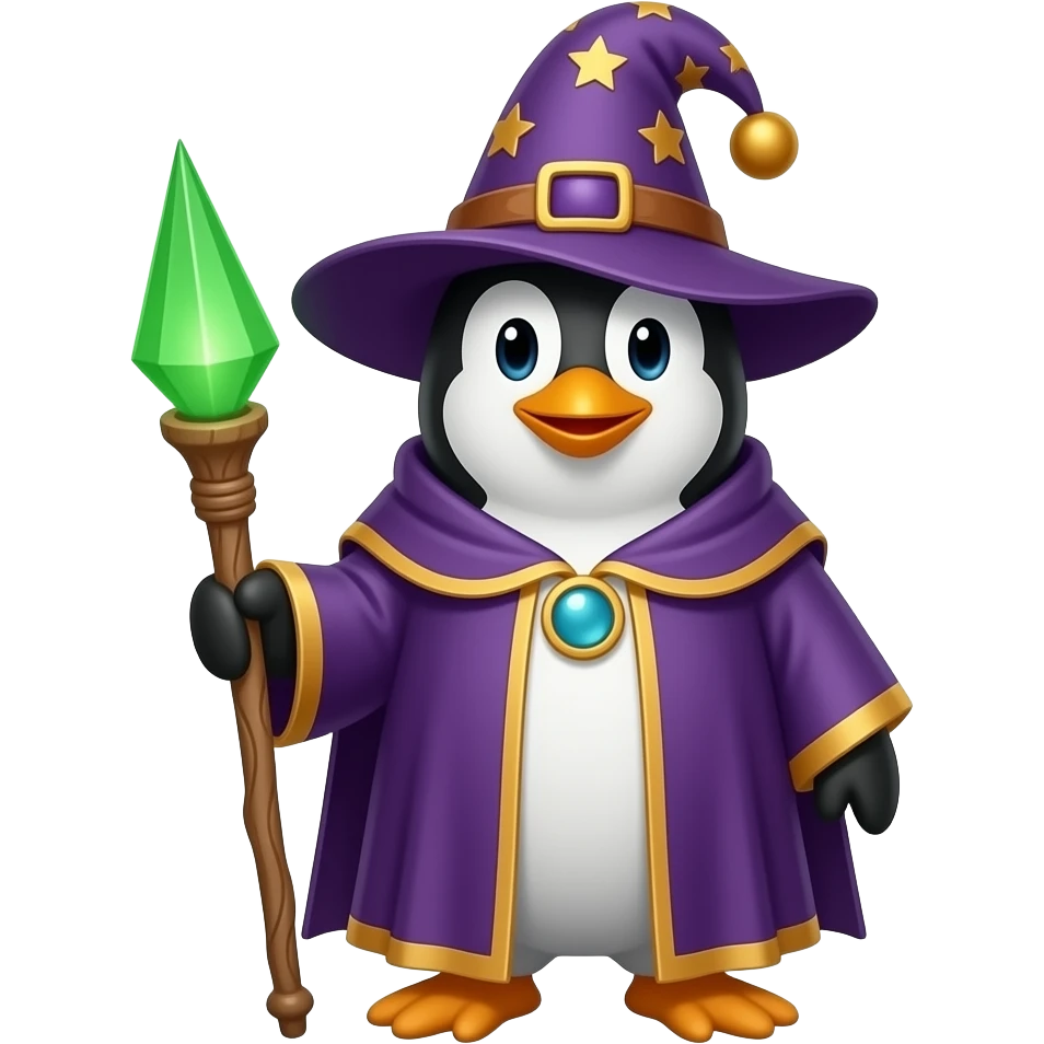 Penguin Wizard emoji