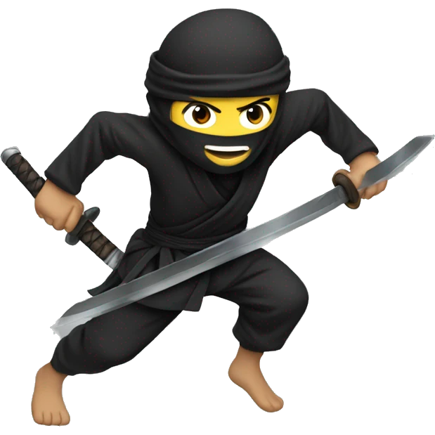 ninja running with swords emoji