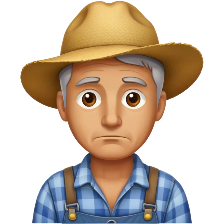 sad farmer emoji