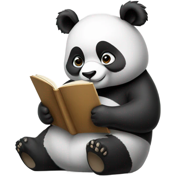 Panda reading a book  emoji