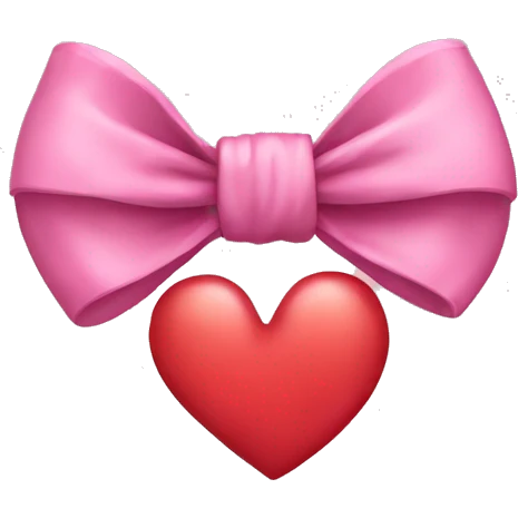 Bow with a heart emoji