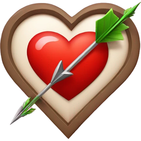 Arrow piercing middle of red heart emoji