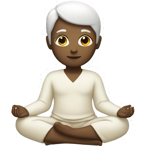 meditation white skin emoji