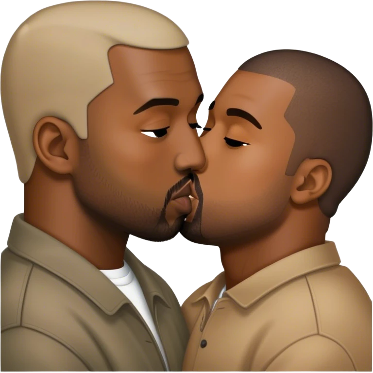 kanye west kissing kanye west emoji
