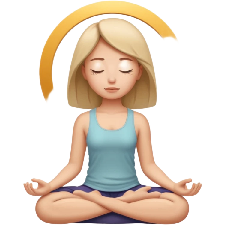 girl meditation eyes closed emoji