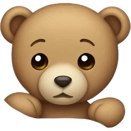 Teddy Bear cuddling under a blanket emoji