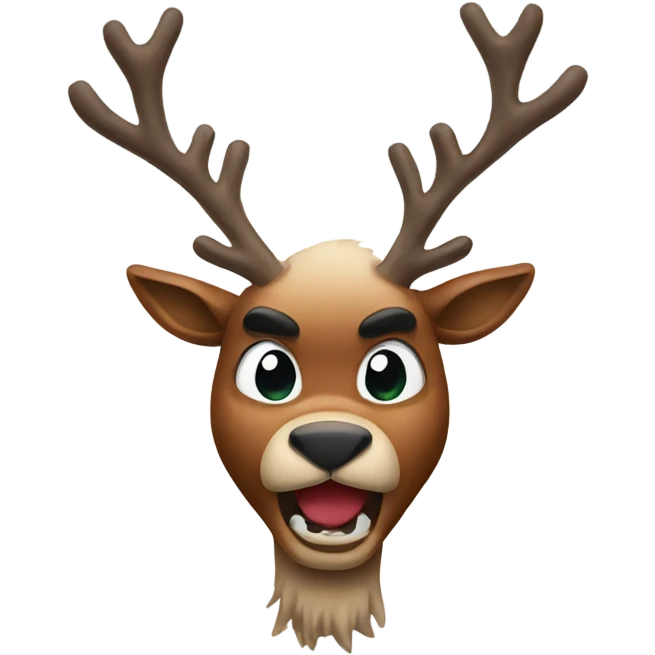 Angry reindeer  emoji