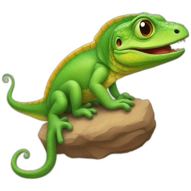 lagarto que muda de cor emoji