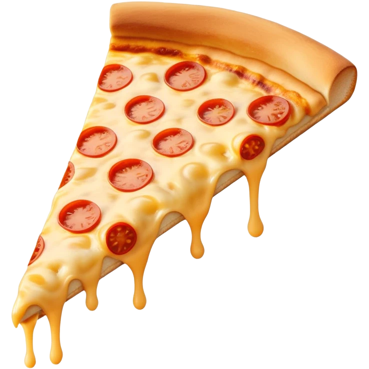 New York slice of cheese pizza no pepperoni  emoji