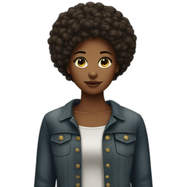 Afro girl emoji