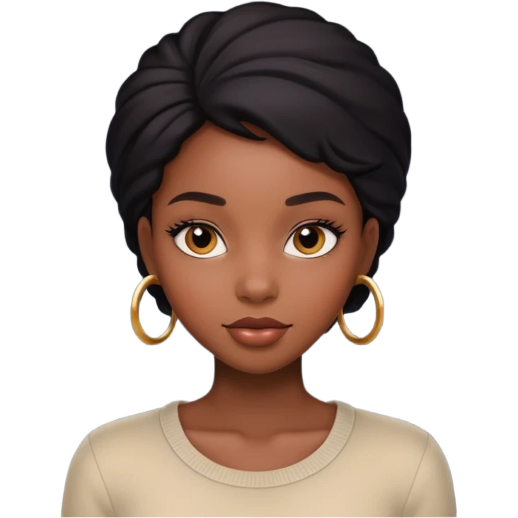 black girl baddie emoji