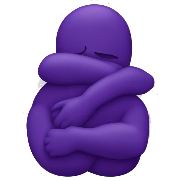 Purple silhuets Hugging emoji