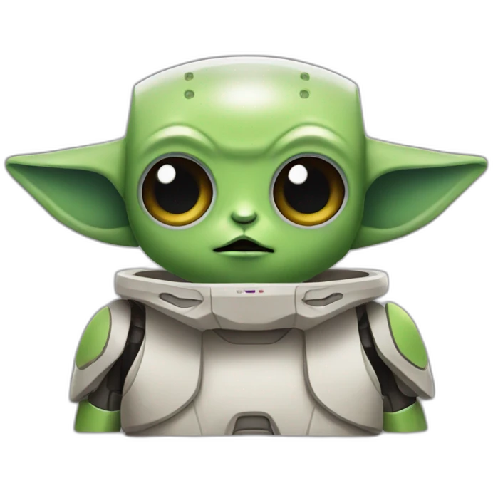cute robot with yoda ears emoji