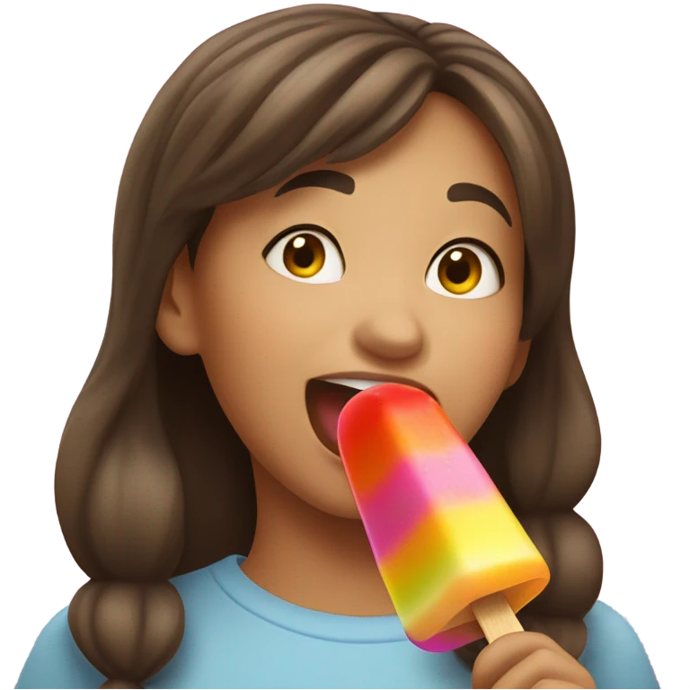 girl licking popsicle emoji