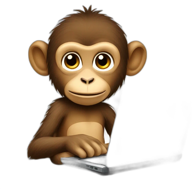 monkey with a laptop emoji