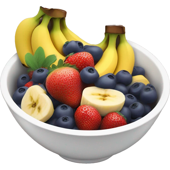 Bowl Of açai with bananas and strawberries on top emoji