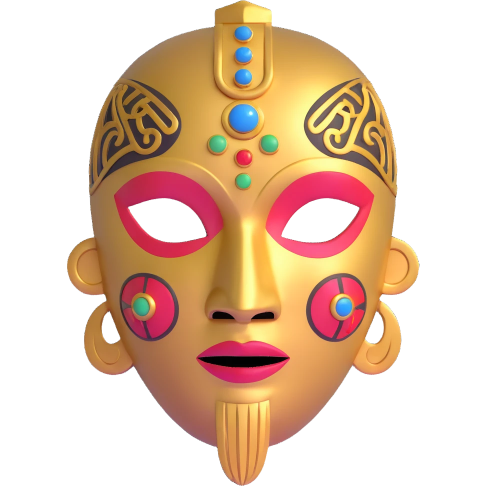 Chimu gold ceremonial mask emoji