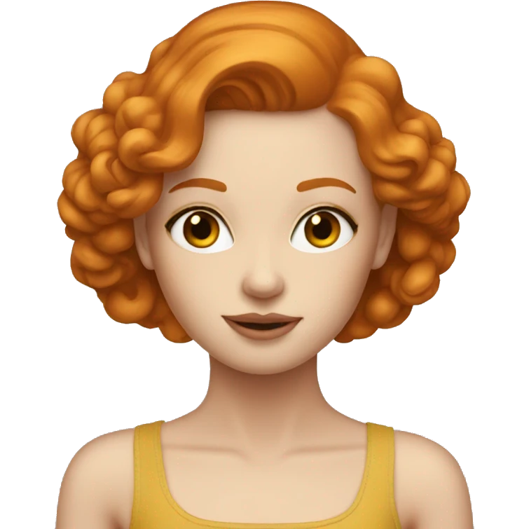 beautiful top model ginger girl  emoji
