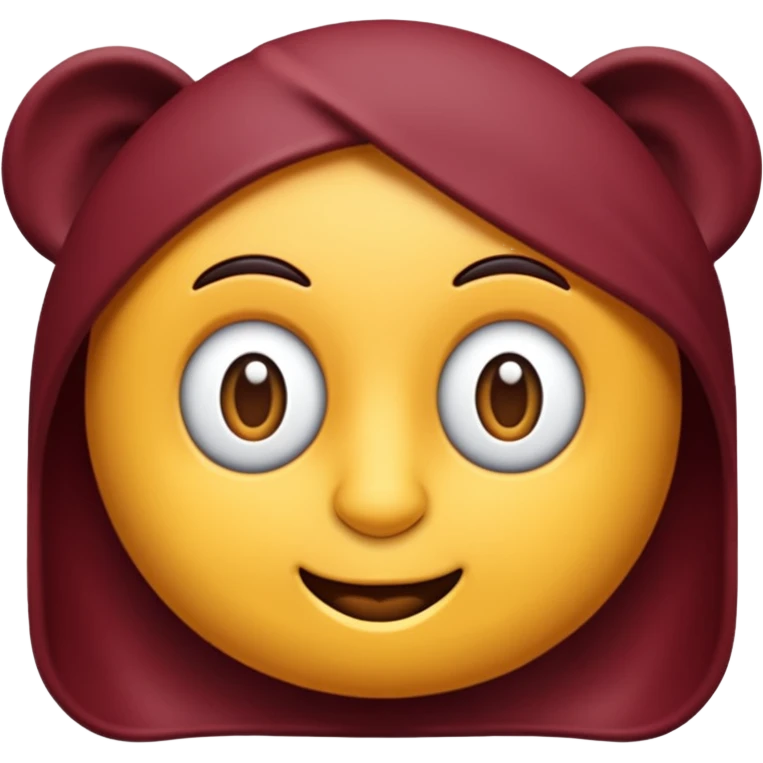 Kulaklık bordo emoji