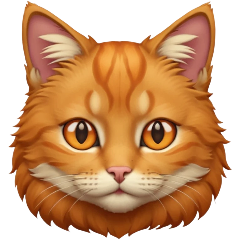 cat head, orange emoji