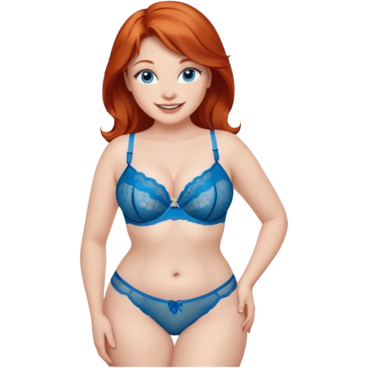 Older Lingerie big booty Curvy redhead blue eyes emoji
