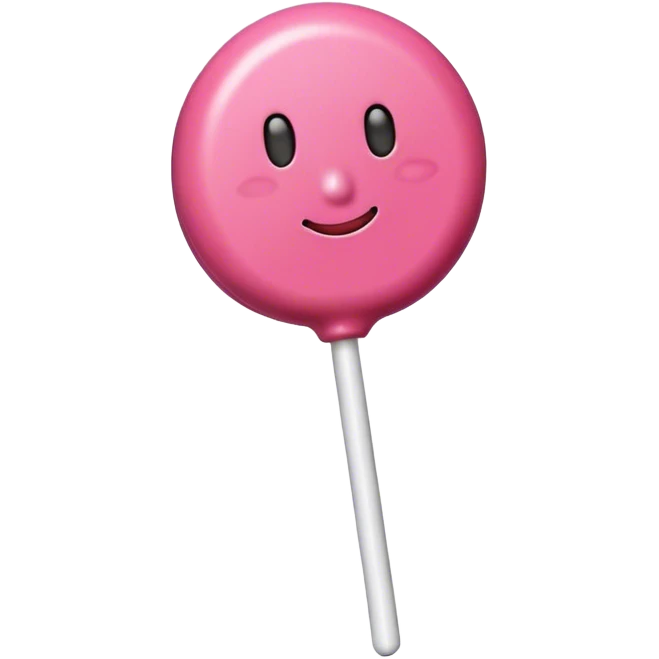 Pink dumdum lollipop with no face emoji