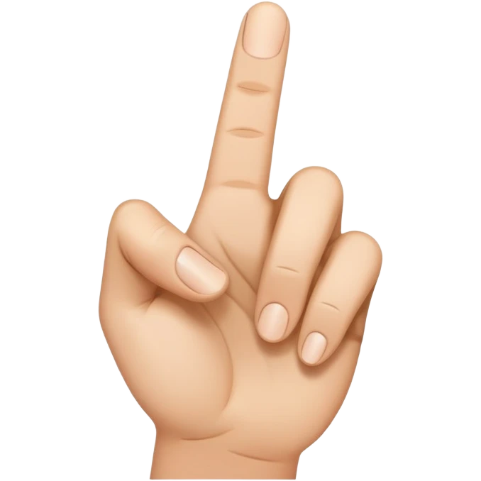 mano interna con indice verso l'alto e pollice verso sinistra mentre le altre 3 dita chiuse emoji