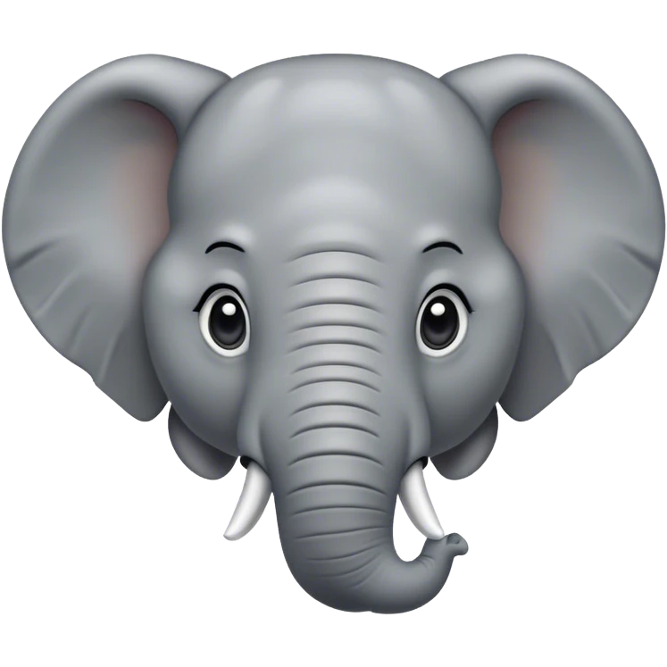 a curious elephant emoji