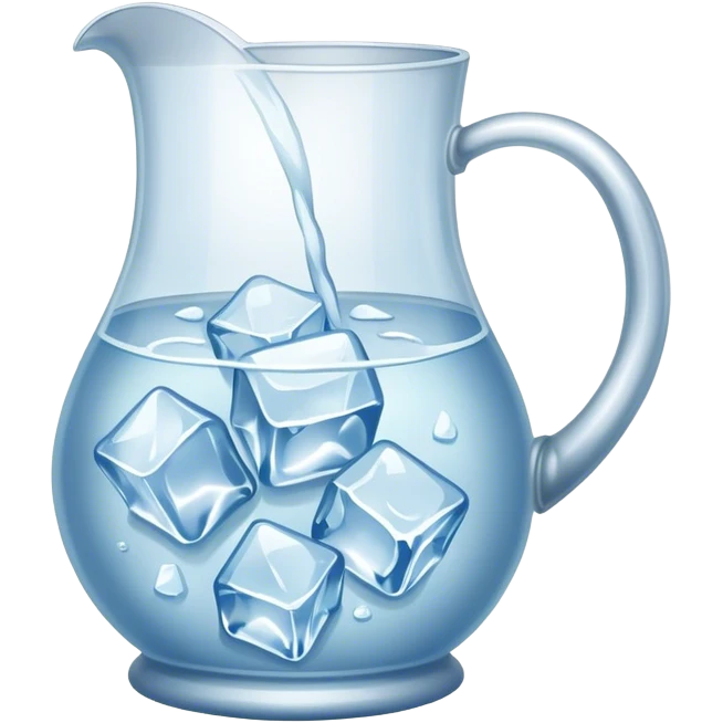 glass pitcher of ice water emoji