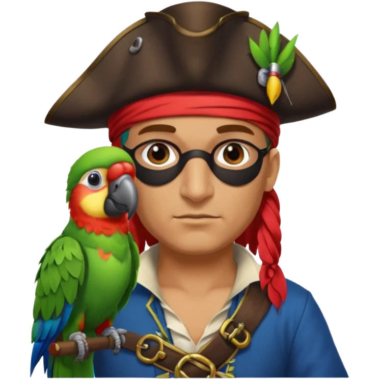 pirate and parrot emoji