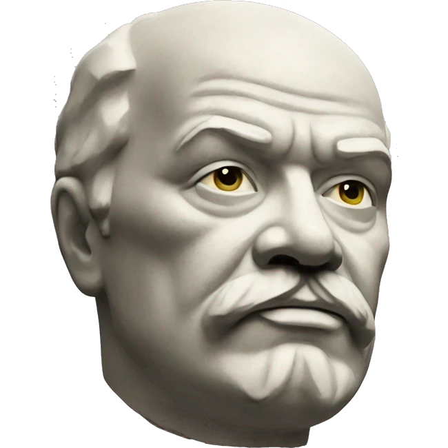 Lenin's head made of stone up to the neck emoji