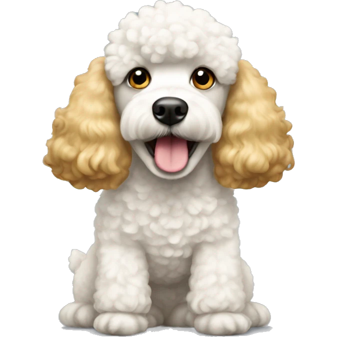 golden-white poodle  emoji