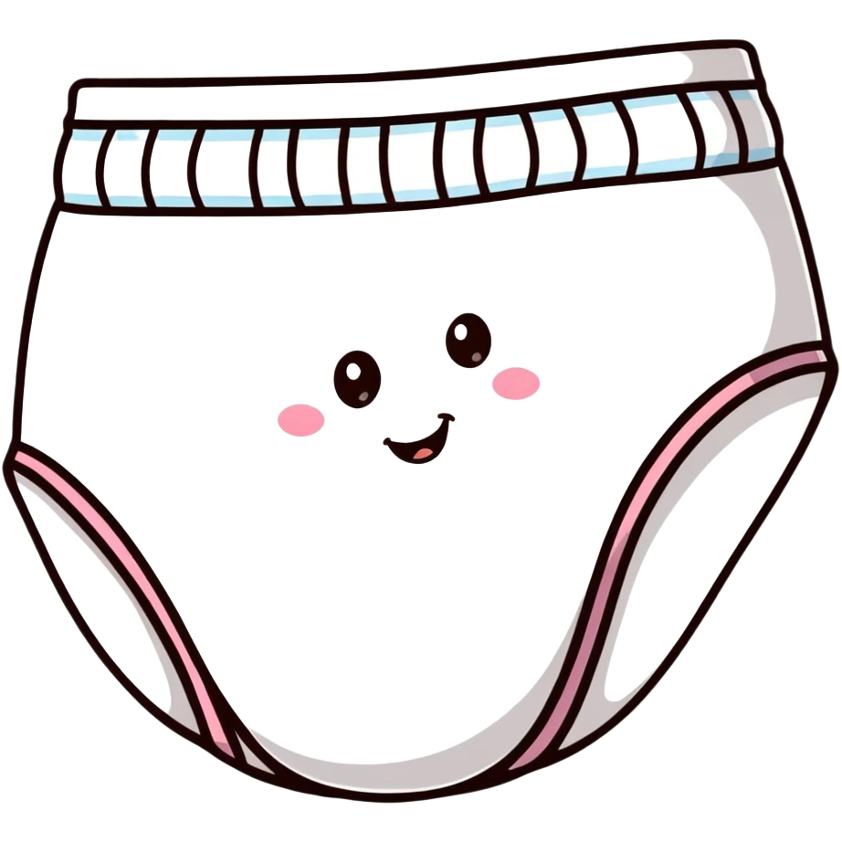 cute cartoon underwear with happy face emoji