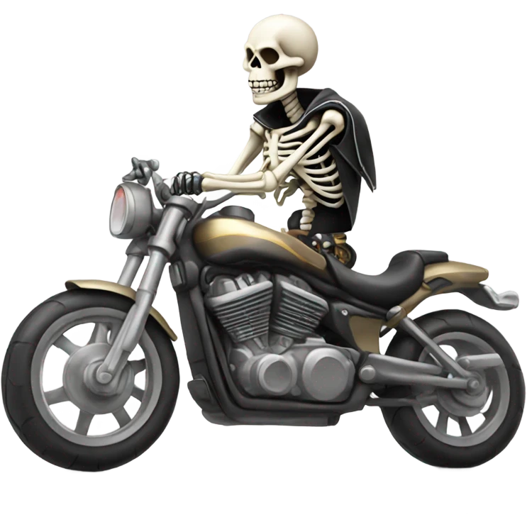 Skeleton on motorcycle  emoji