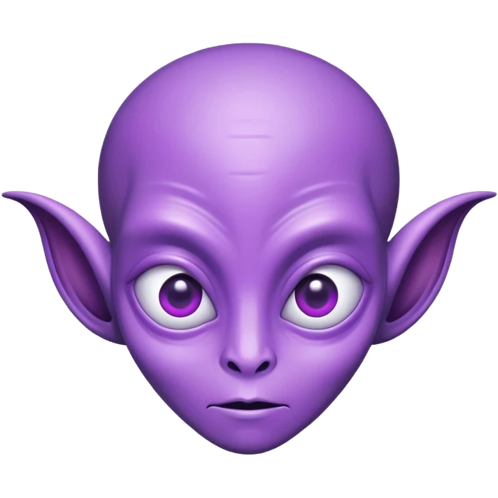 Purple alien with third eye on forehead emoji