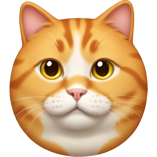 fat orange cat emoji