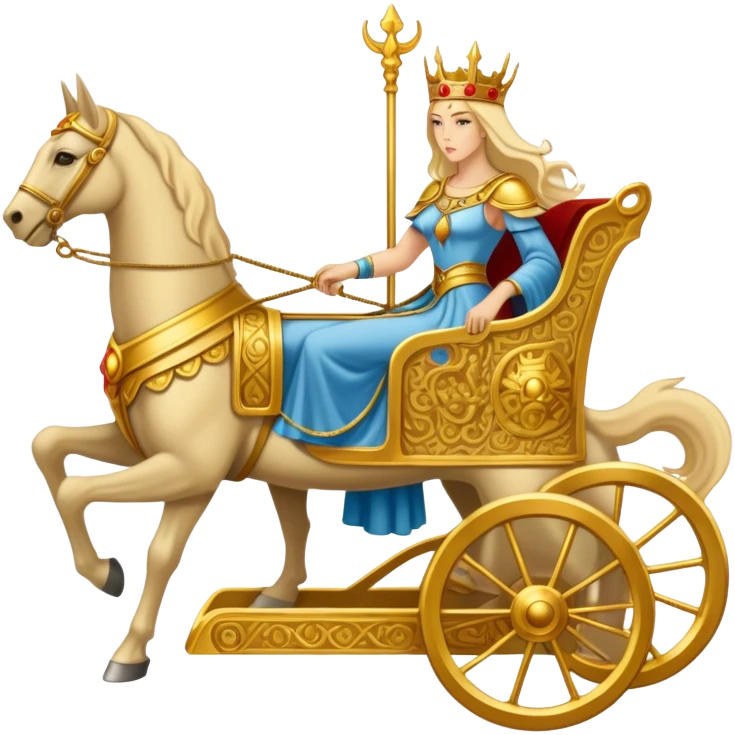 Tarot Card with the chariot on it  emoji