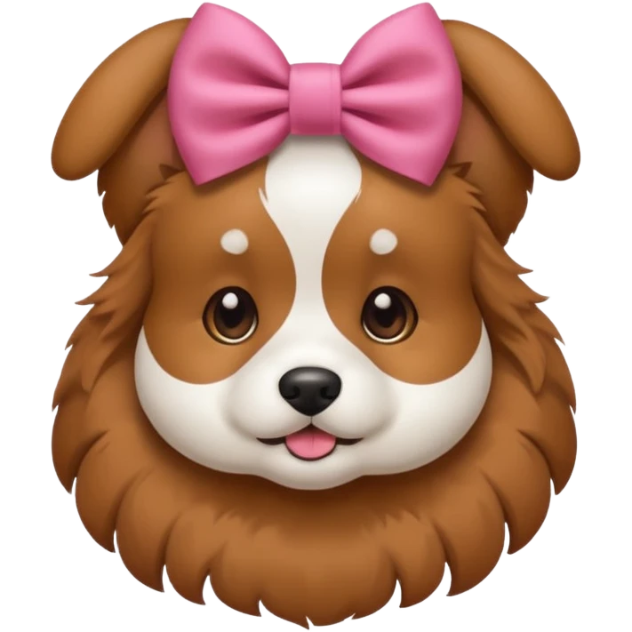 Dog wearing a bow emoji