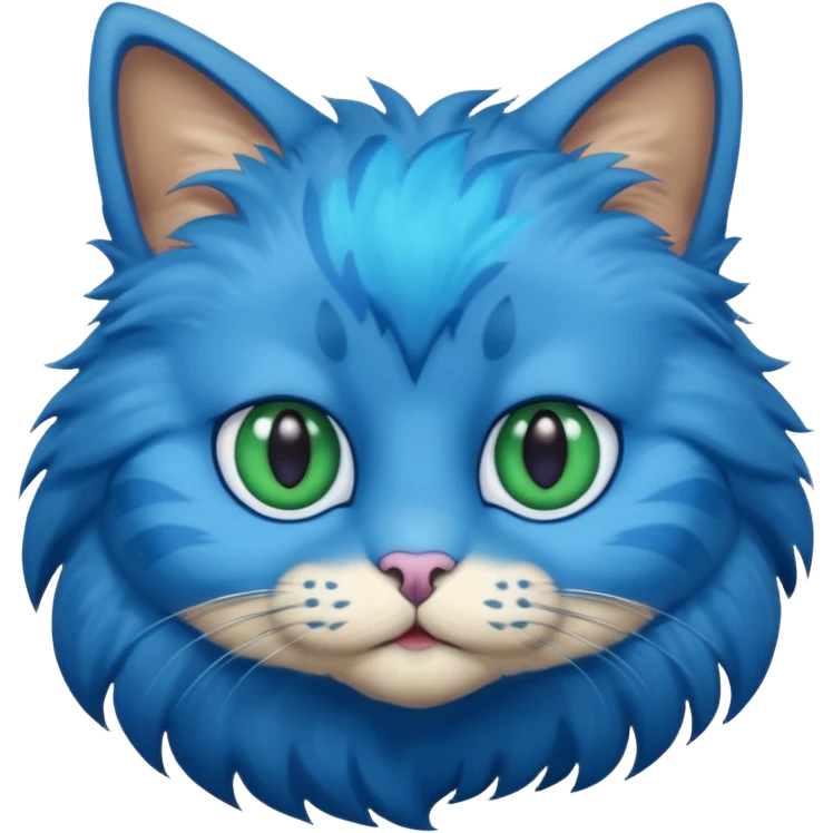 Cat blue earth emoji