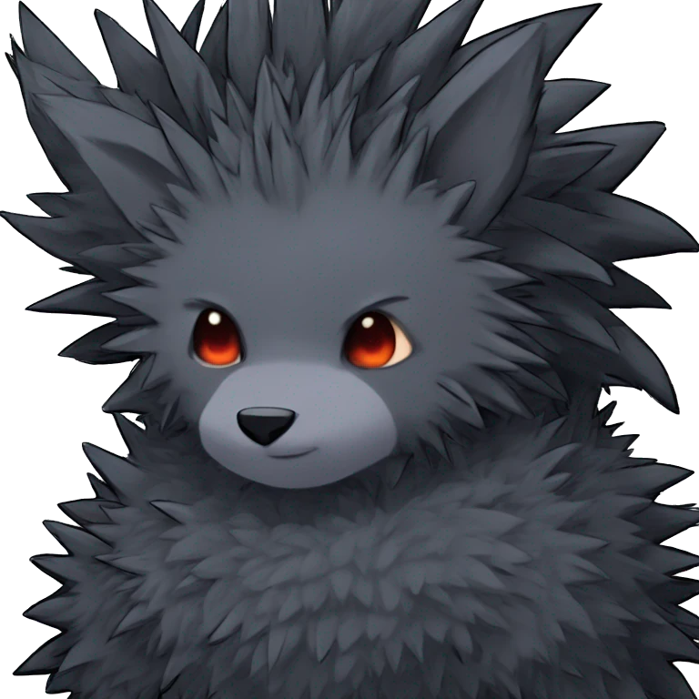 Dark Edgy Cool Fluffy Spiky FurSona Fakemon Full Body emoji